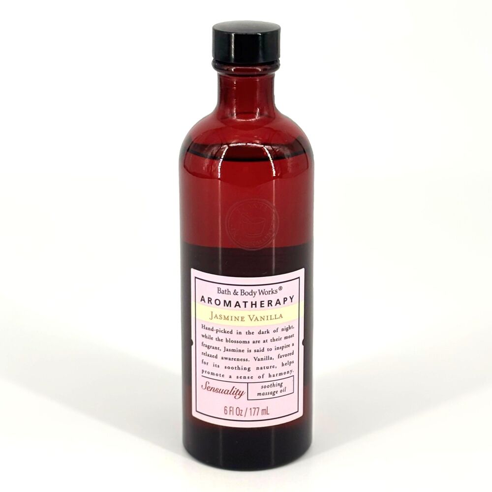 Bath and Body Works Aromatherapy Smoothing Oil Jasmine Vanilla 6oz Unsealed 95%
